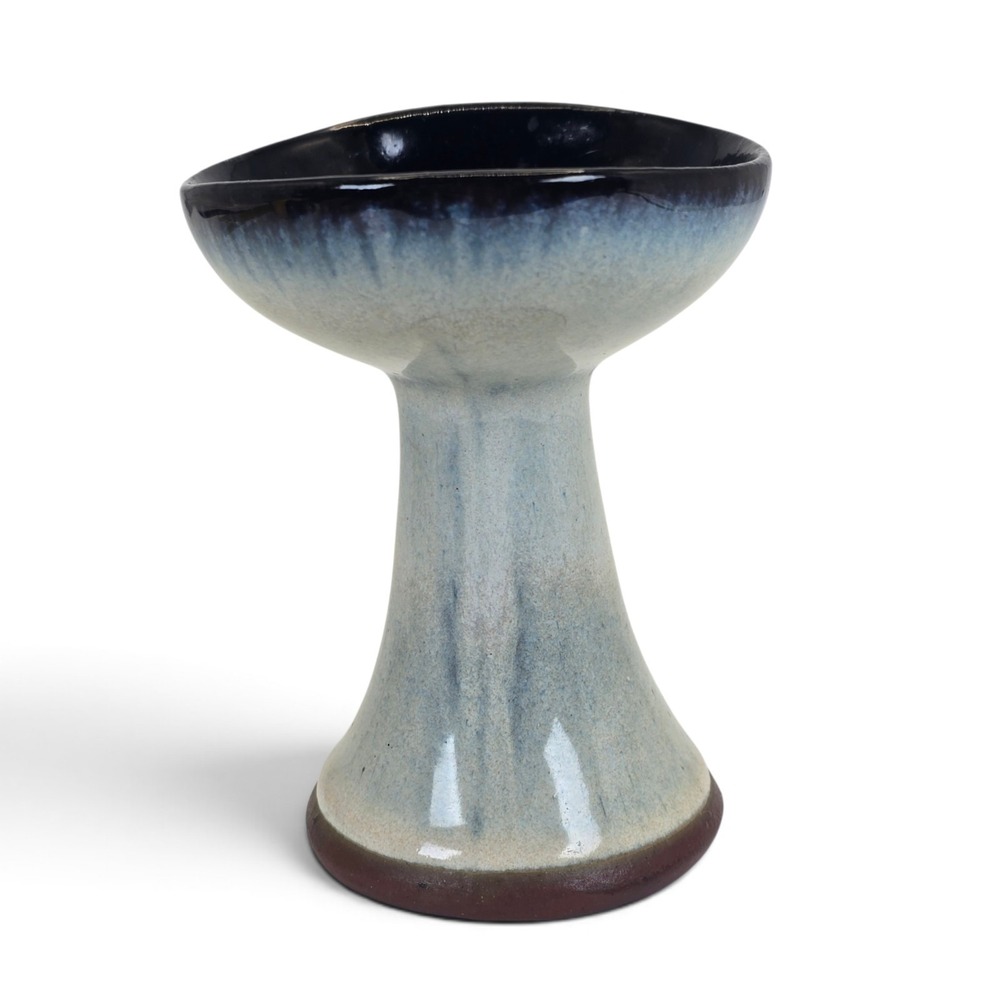 Vintage 1960s Peter Pots Pottery Candleholder Seagull Blue MCM Rhode Island - Picture 5 of 10
